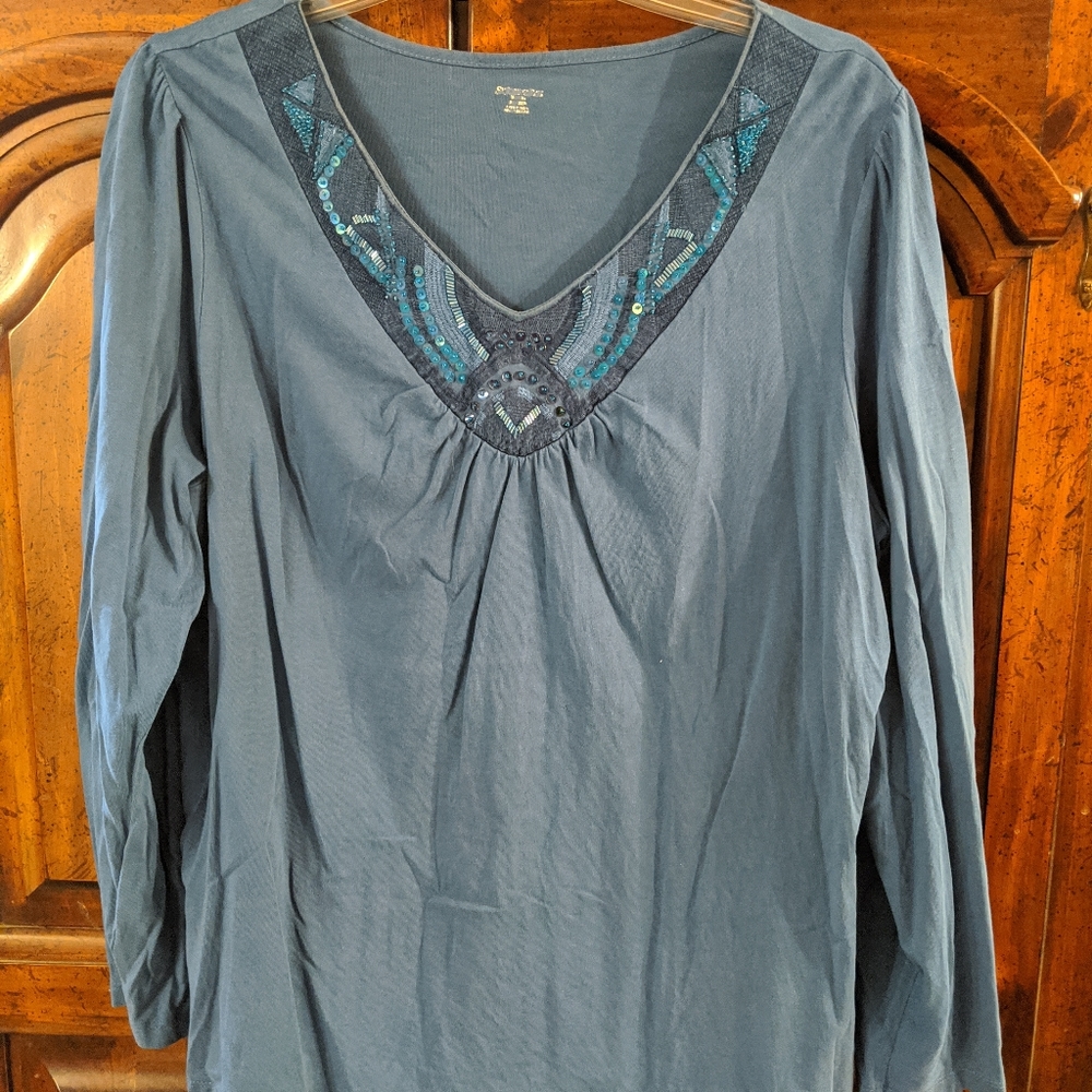Long sleeve cotton dress top